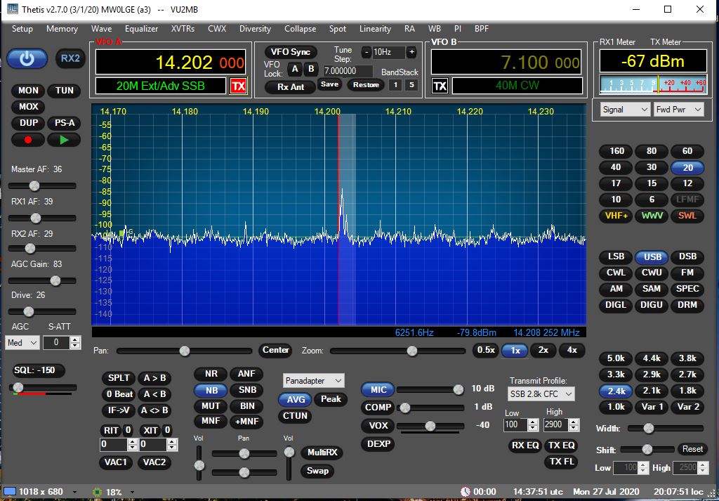 ANAN 200D noise floor and S meter.JPG