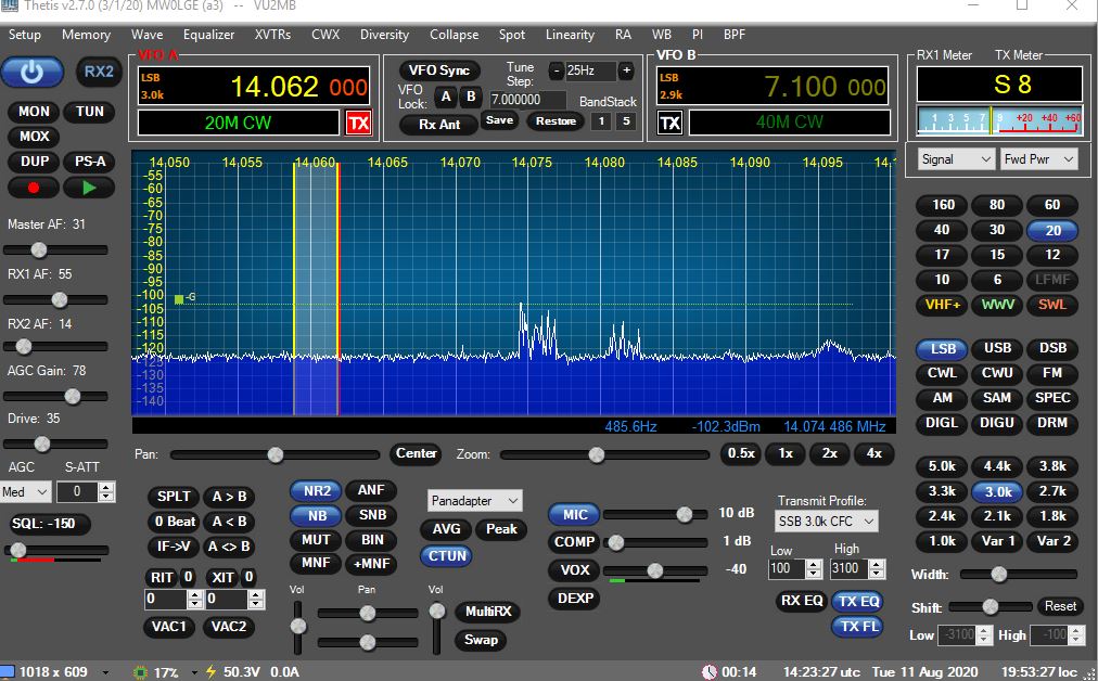 Noisefloor with average panadapter detector.JPG