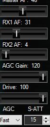 AGC and RX1 Settings into Dummy Load