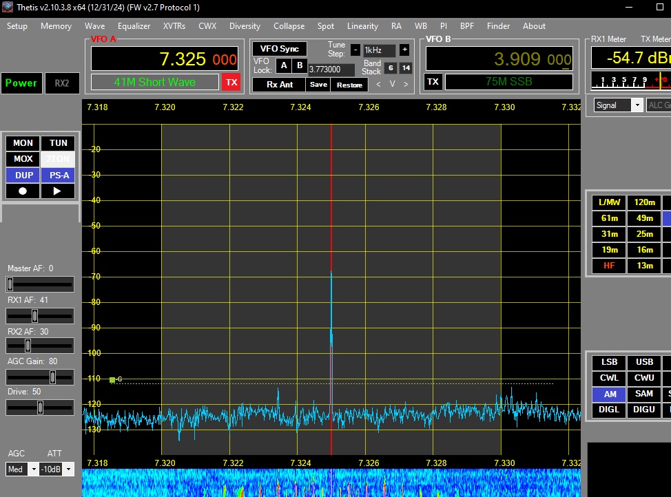Rx of carrier of Radio Romania